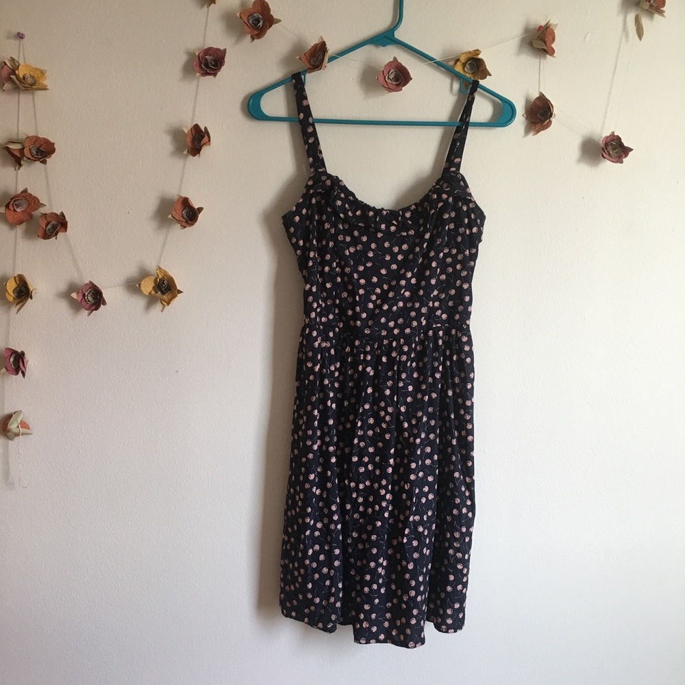 Blue mini dress with cherries 🍒 Modcloth
